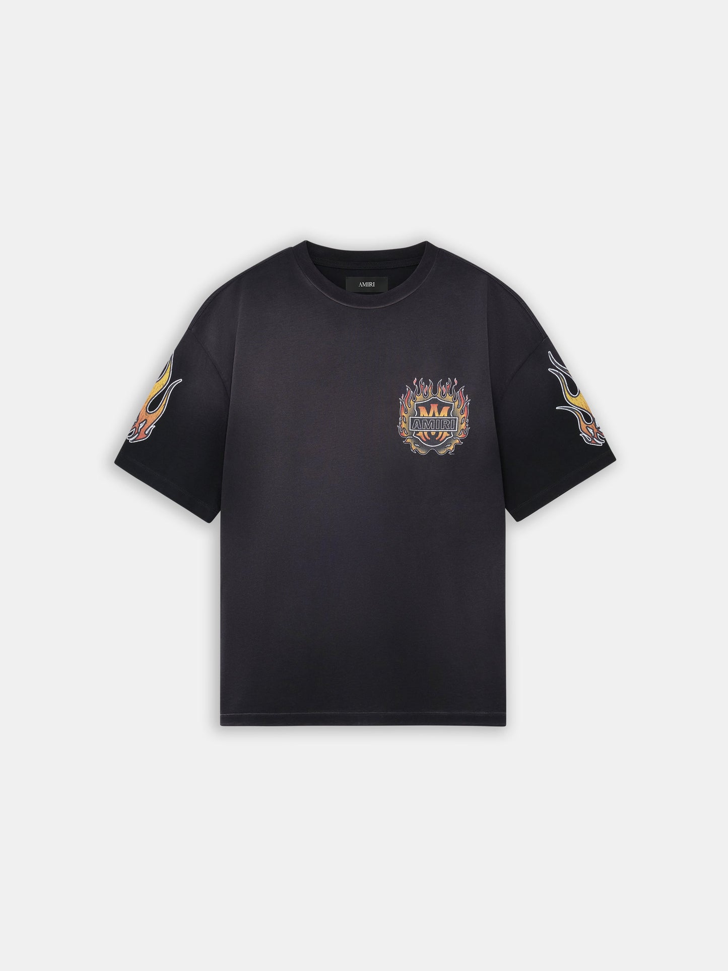 MA FLAMES OVERSIZED TEE - Black