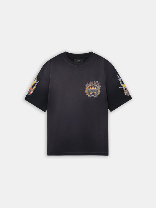 MA FLAMES OVERSIZED TEE - Black