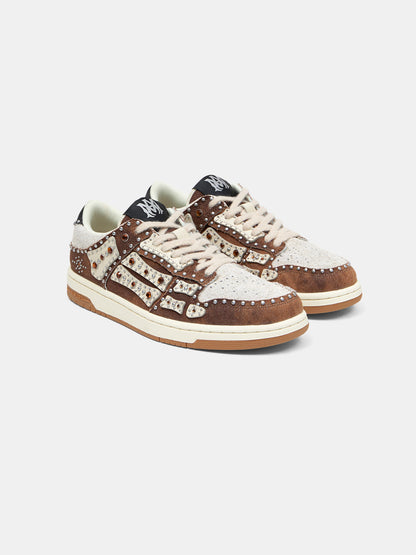 STUD SKEL TOP LOW - Dark Brown