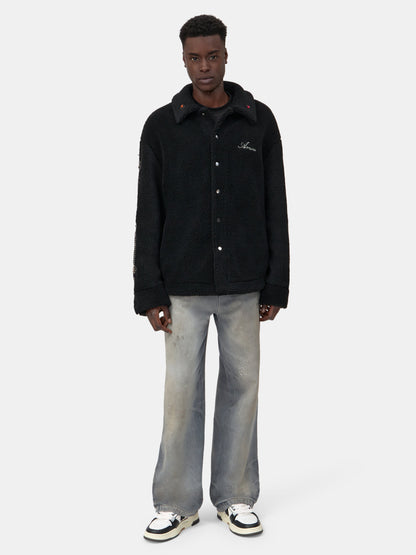 BONES STUDDED OVERSHIRT - Black