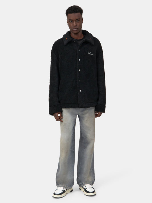 BONES STUDDED OVERSHIRT - Black