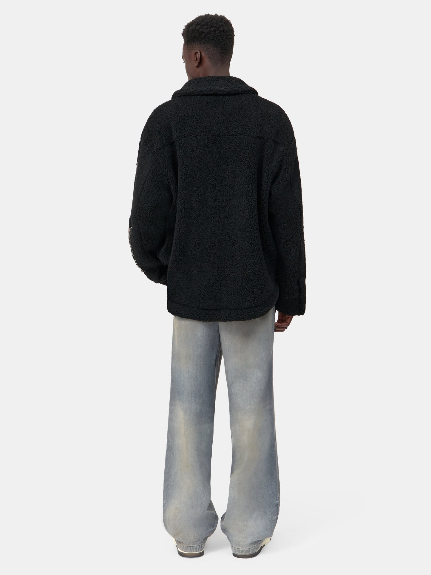 BONES STUDDED OVERSHIRT - Black