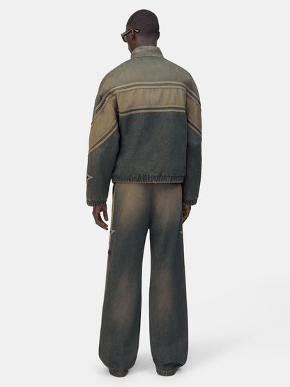 AR SPORT DENIM TRACK PANT - Worn Slate