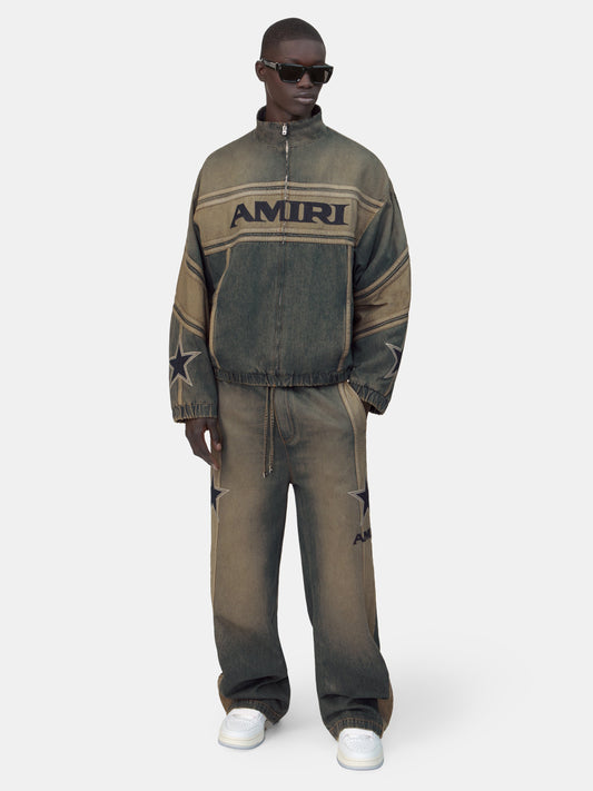 AR SPORT DENIM TRACK PANT - Worn Slate
