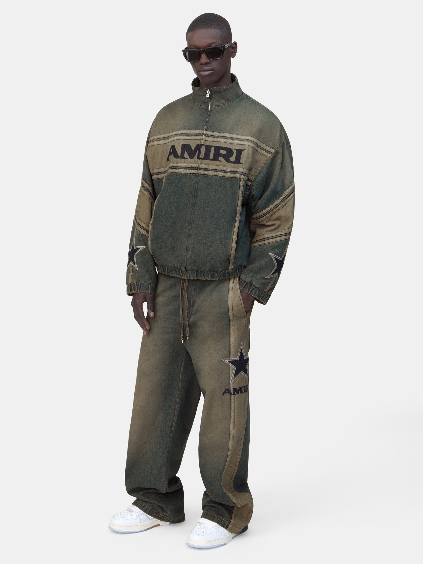 AR SPORT DENIM TRACK PANT - Worn Slate