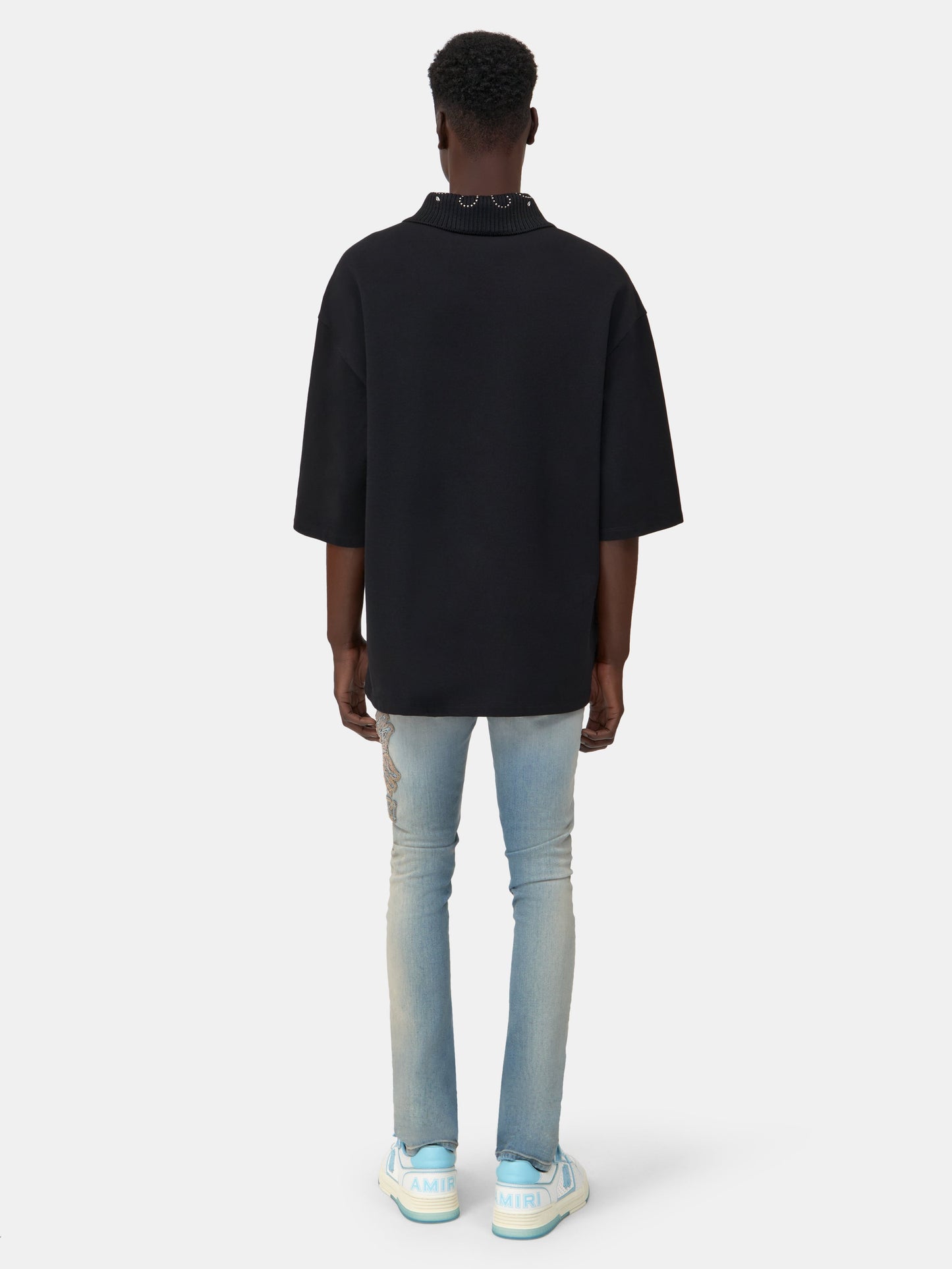 MA QUAD APPLIQUE SKINNY JEAN - Dust Indigo