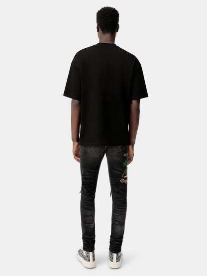 AR SCRIPT SKATER TEE - Black
