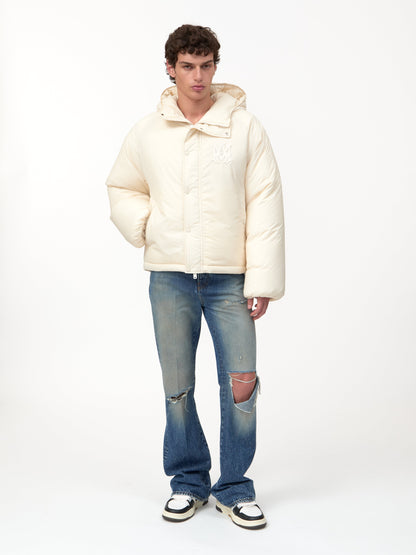 AR HOODED DOWN JACKET - Alabaster