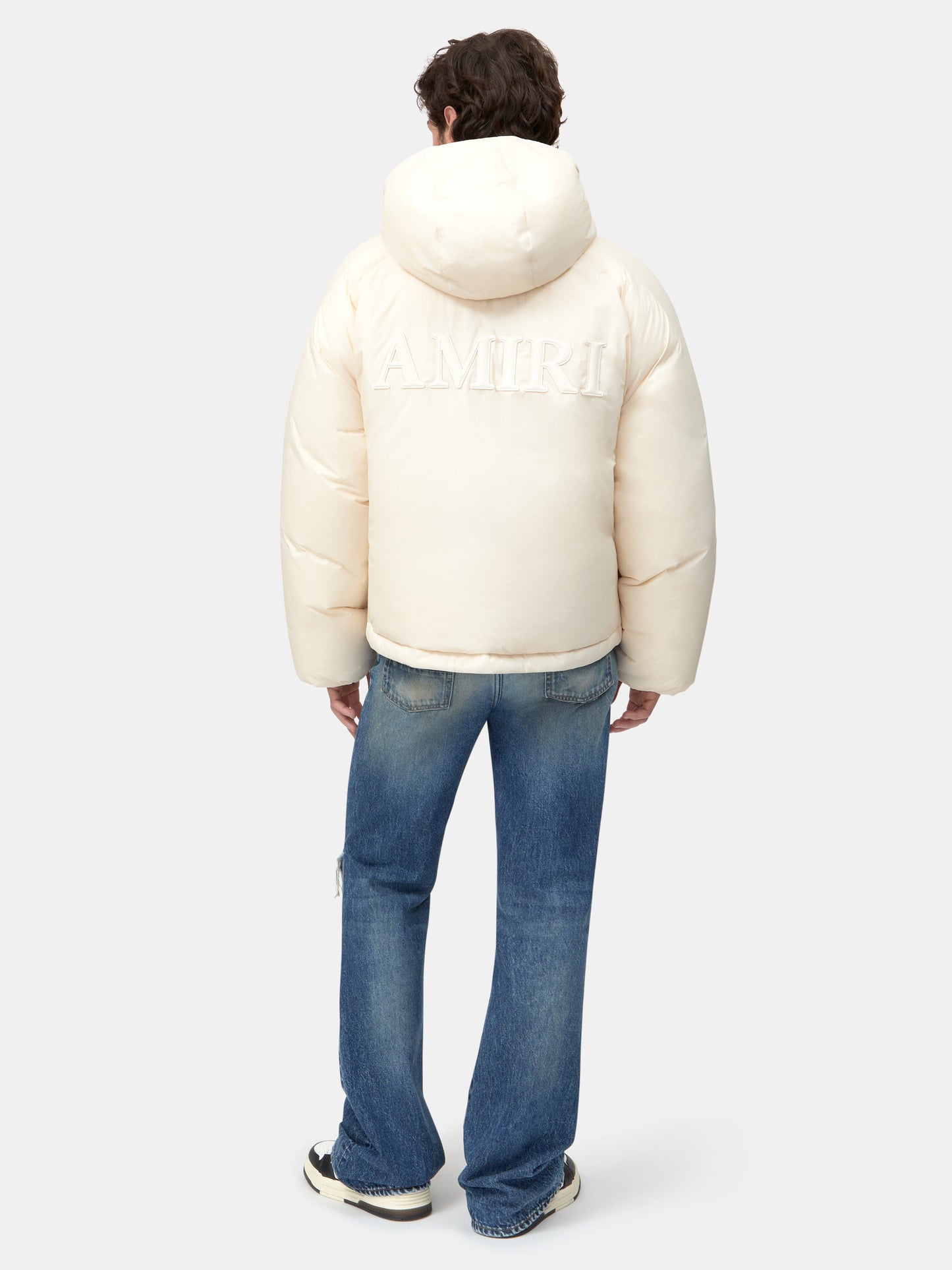 AR HOODED DOWN JACKET - Alabaster