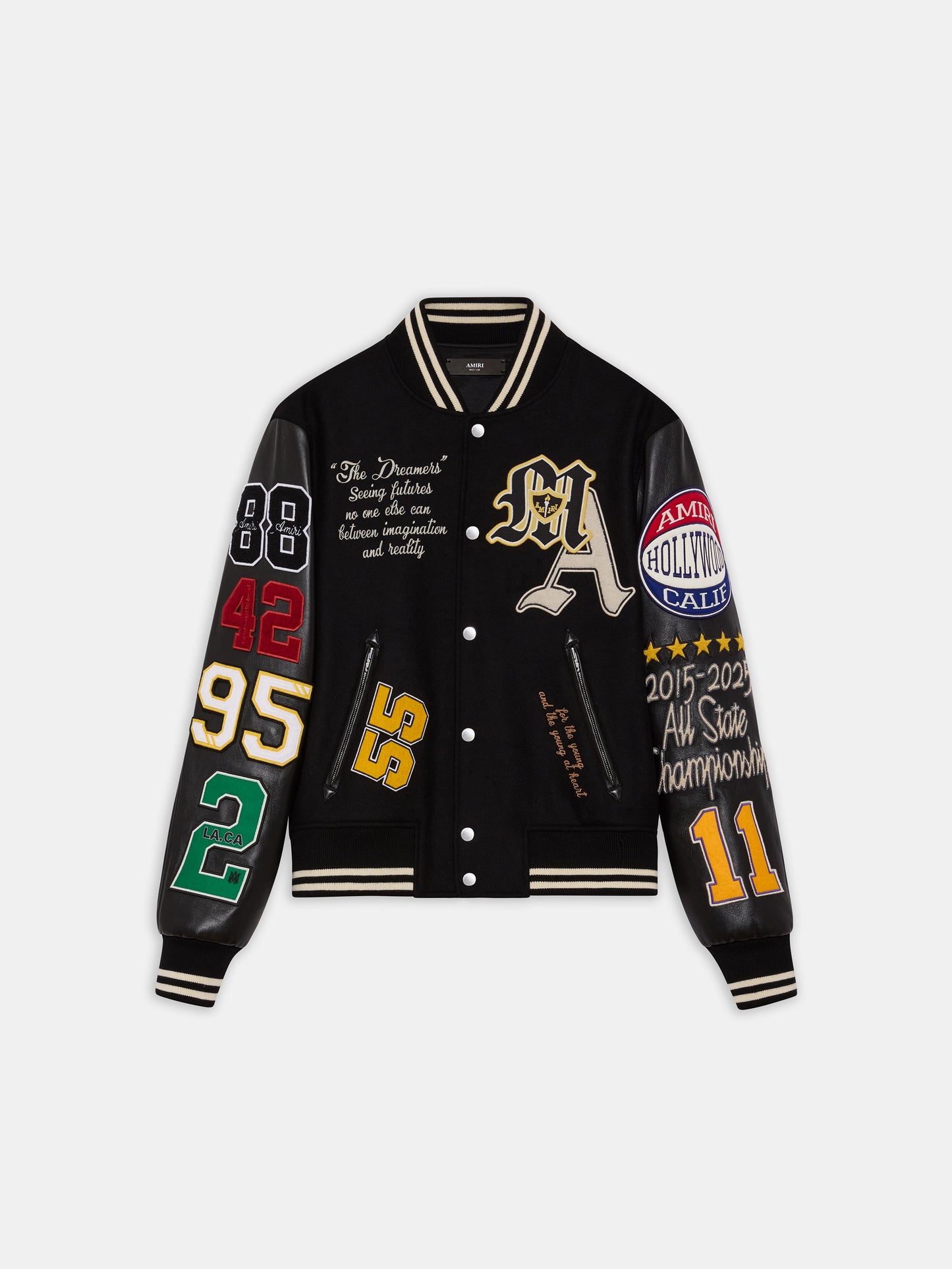 VARSITY PATCH JACKET - Black