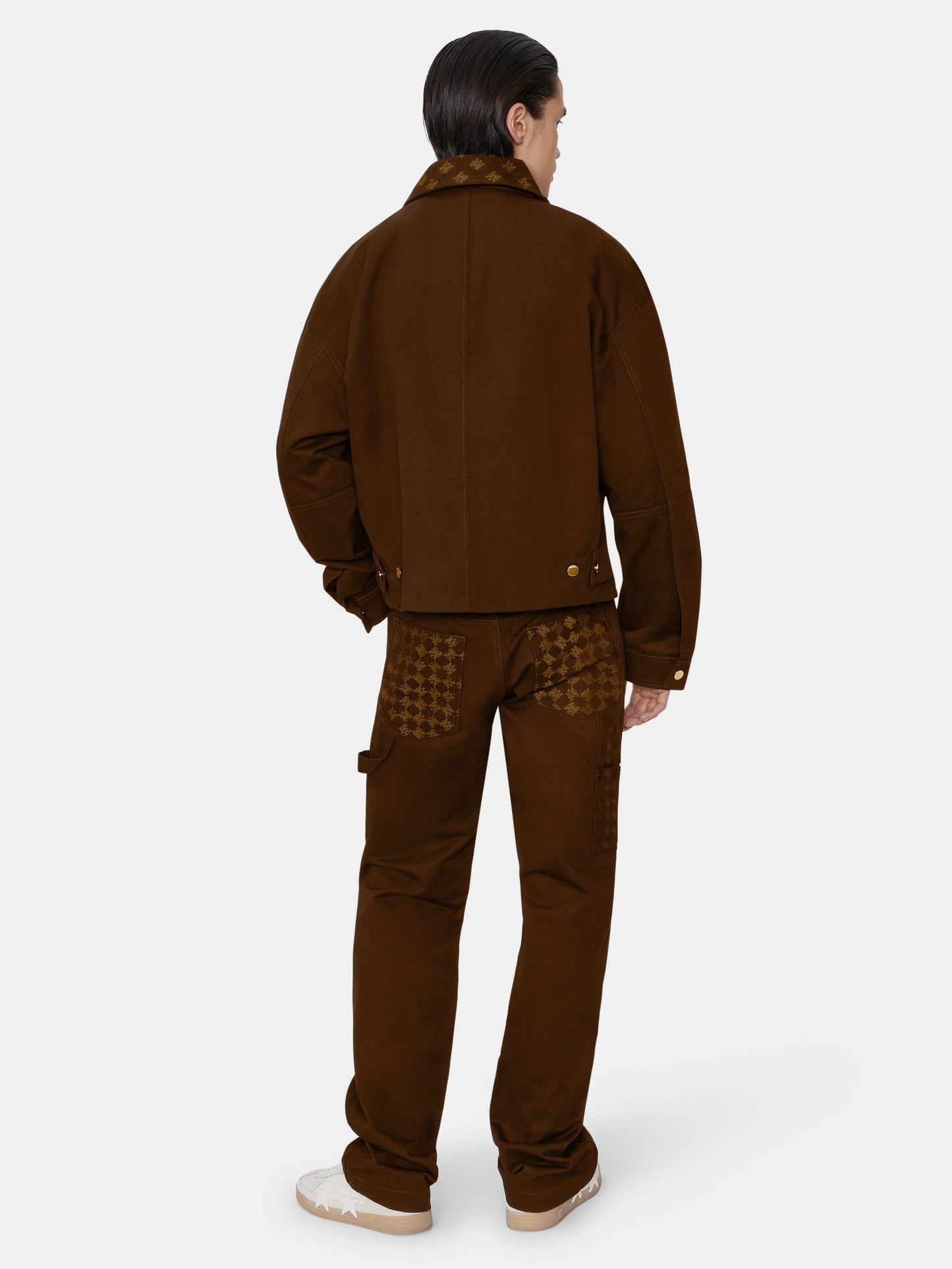 MA QUAD JACQUARD WORK JACKET - Dark Brown