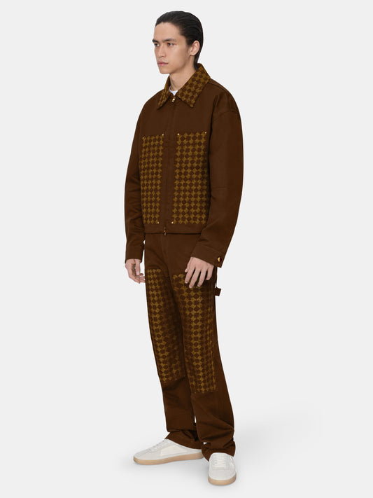 MA QUAD JACQUARD WORK JACKET - Dark Brown