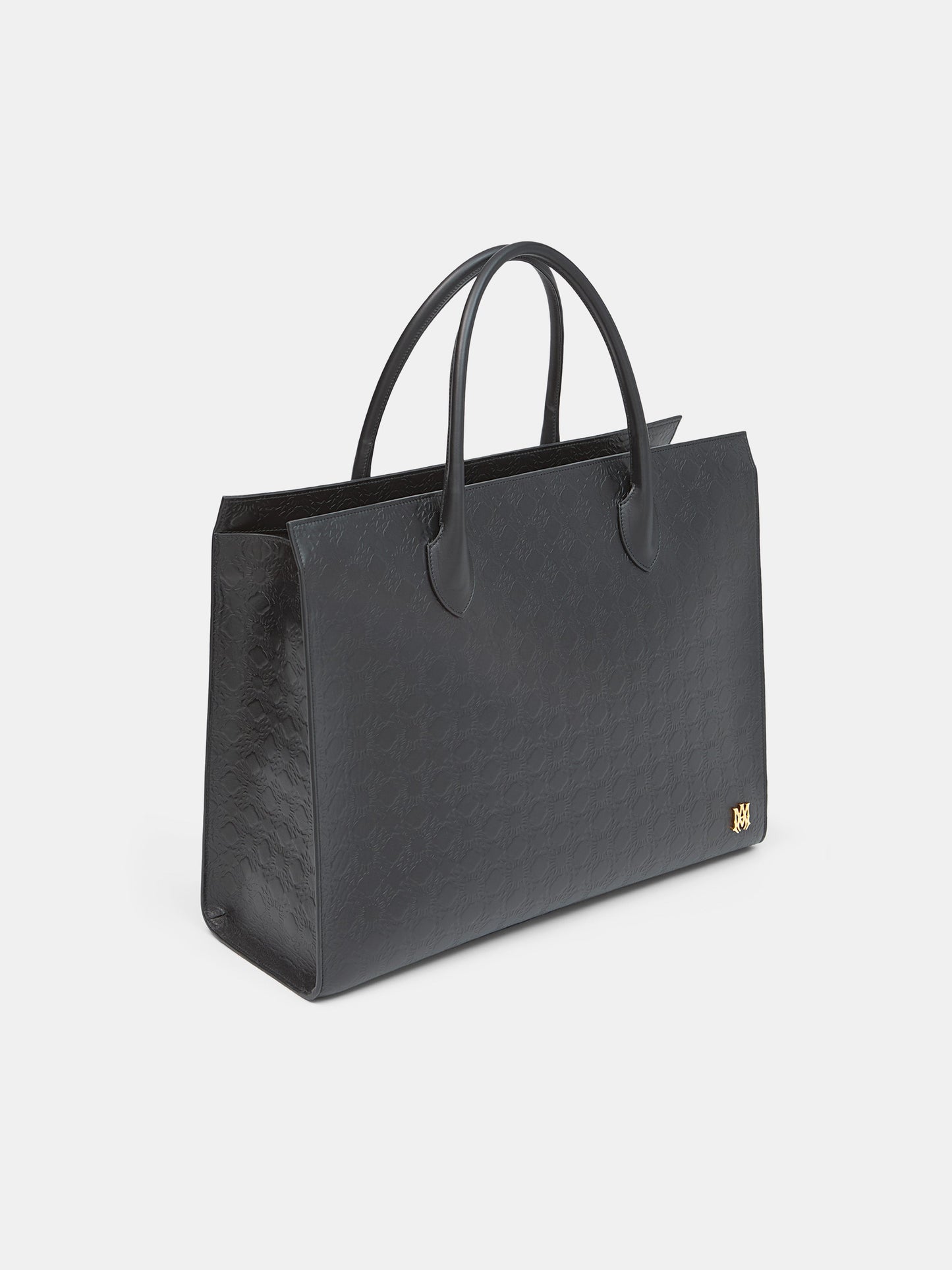 MA QUAD LEATHER SMALL TOTE - Black