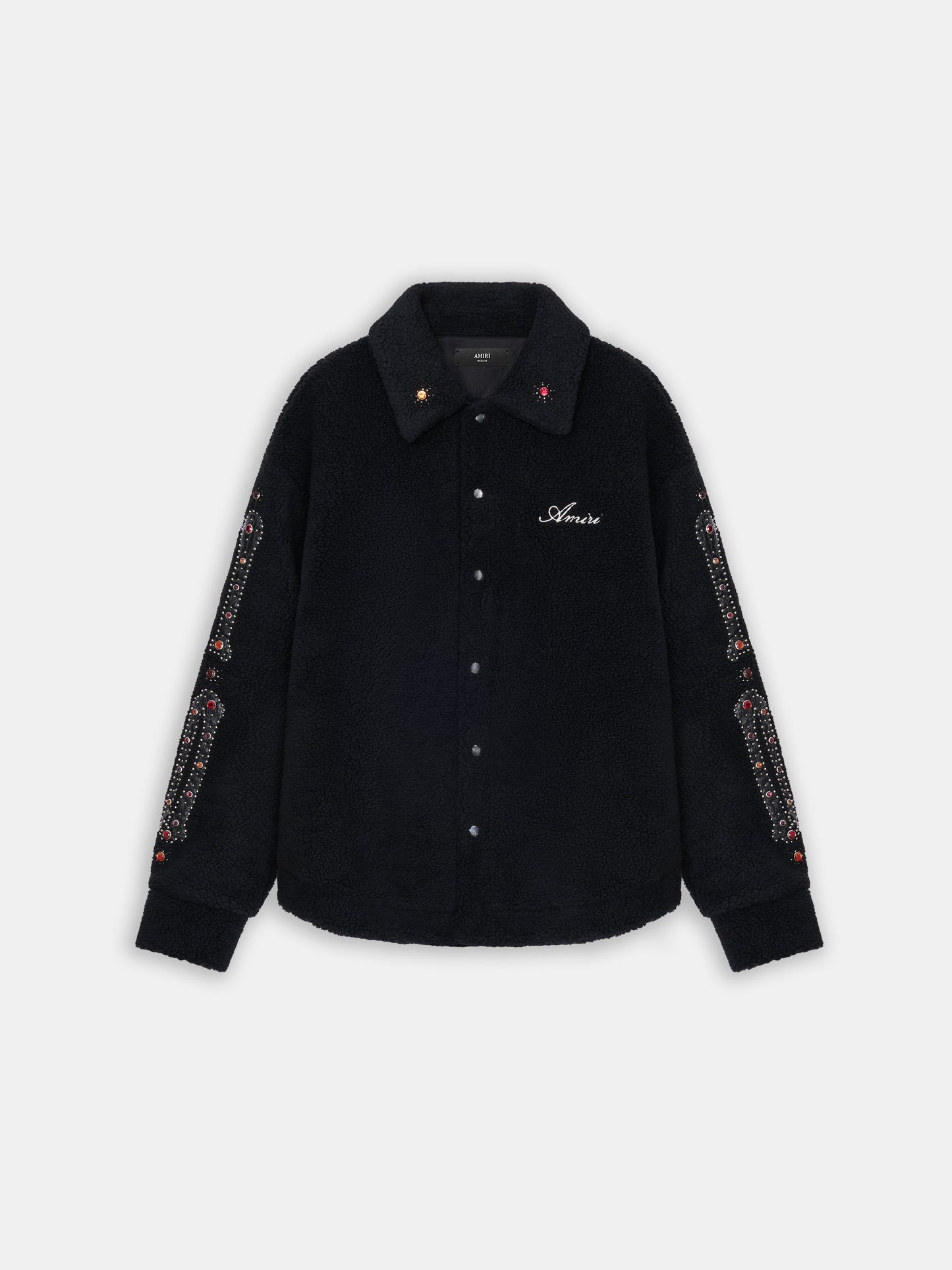 BONES STUDDED OVERSHIRT - Black