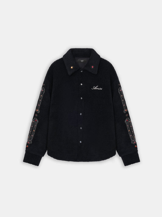 BONES STUDDED OVERSHIRT - Black