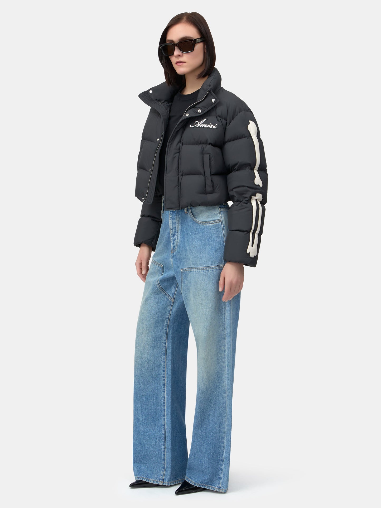 WOMEN - WOMEN'S BONES CROPPED DOWN JACKET - Black