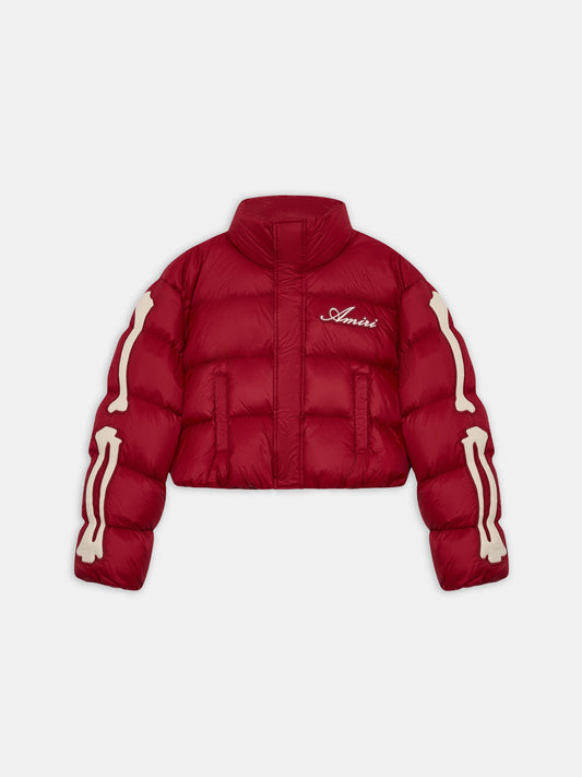 WOMEN - WOMEN'S BONES CROPPED DOWN JACKET - Deep Red