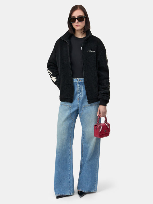 WOMEN - WOMEN'S BONES FLEECE JACKET - BLACK