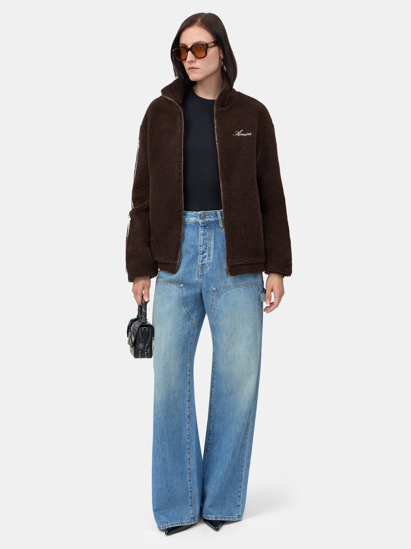 WOMEN - WOMEN'S BONES FLEECE JACKET - DARK BROWN