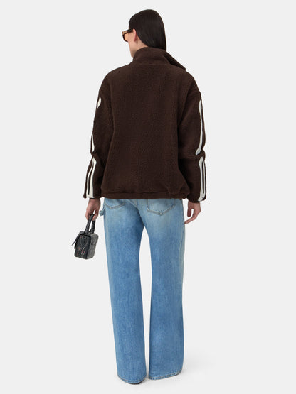 WOMEN - WOMEN'S BONES FLEECE JACKET - DARK BROWN