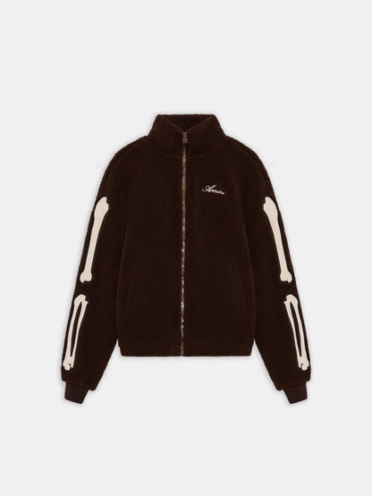 WOMEN - WOMEN'S BONES FLEECE JACKET - DARK BROWN