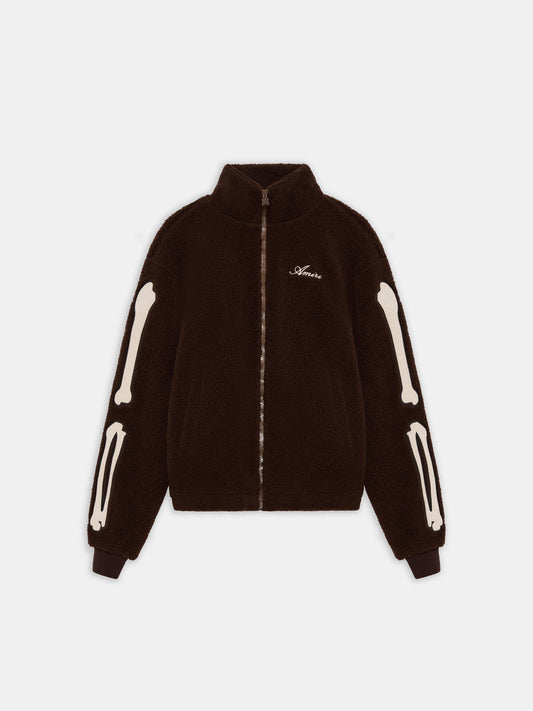 WOMEN - WOMEN'S BONES FLEECE JACKET - DARK BROWN