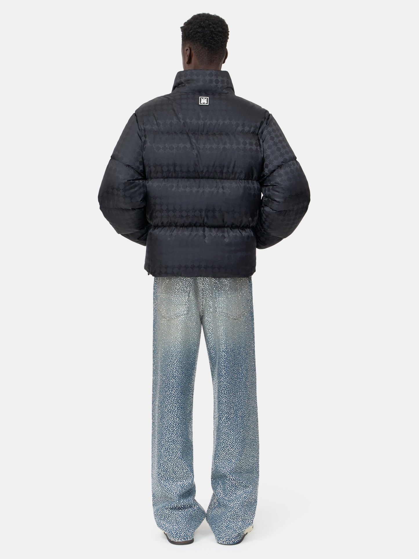 MA QUAD JACQUARD DOWN JACKET - Black