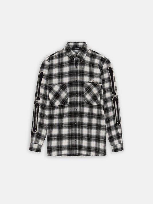 BONES FLANNEL OVERSHIRT - Black