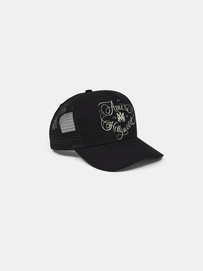 AR HOLLYWOOD SCRIPT HAT - BLACK