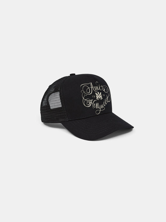 AR HOLLYWOOD SCRIPT HAT - BLACK