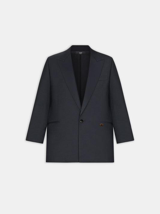 SINGLE-BREASTED TUXEDO JACKET - BLACK