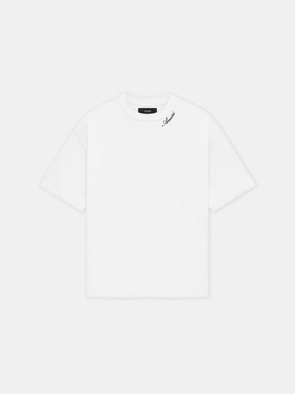 AR SCRIPT SKATER TEE - White