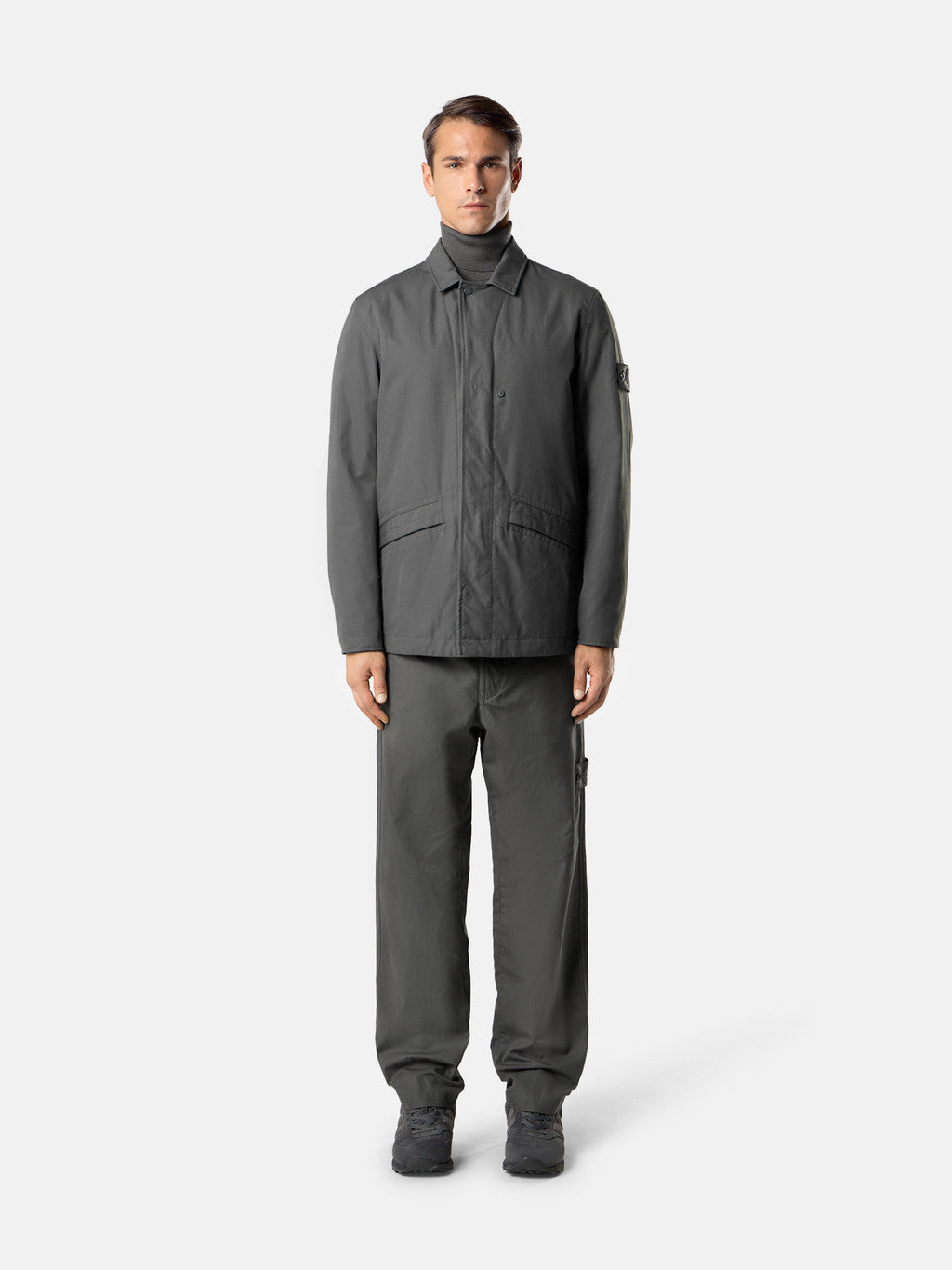 A100001 WEATHERPROOF COTTON CANVAS_STONE ISLAND GHOST