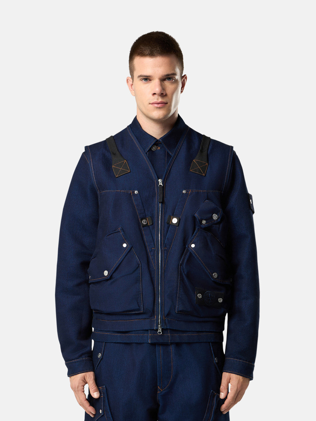 G100016 INDIGO POLYPROPYLENE DENIM LIGHT-RINSED