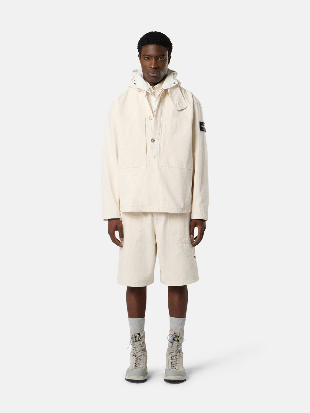 Q100001 NATURAL COTTON GABARDINE_STONE ISLAND RAW BEAUTY